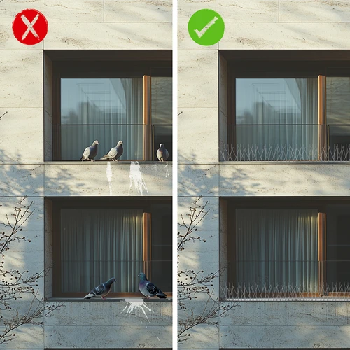 Шипове против птици, на пластмасова основа, 10 бр. - 8