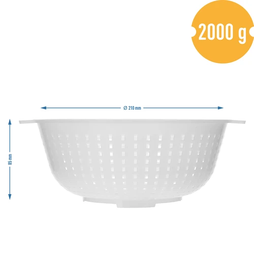 Сиренарска форма за сирене тип корицински Ø  21/11 x 8,5 cm за 2 kg - 7