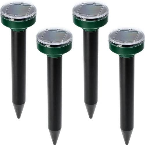 Соларен отблъсквач за къртици – ефективна, безопасна и хуманна защита на градината, комплект 4 бр.