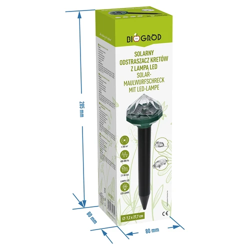 Соларен отблъсквач за къртици с LED лампа - 9