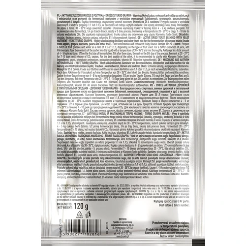 Спиртови дрожди Turbo Grappa 7–10 дни - 3