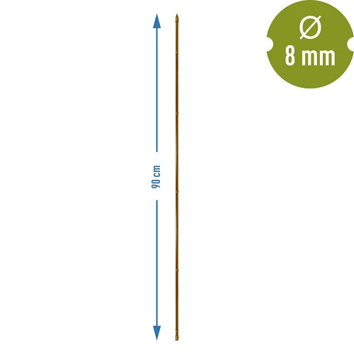 Стоманен кол с покритие, с форма на бамбук, 90 см x 8 мм - 3