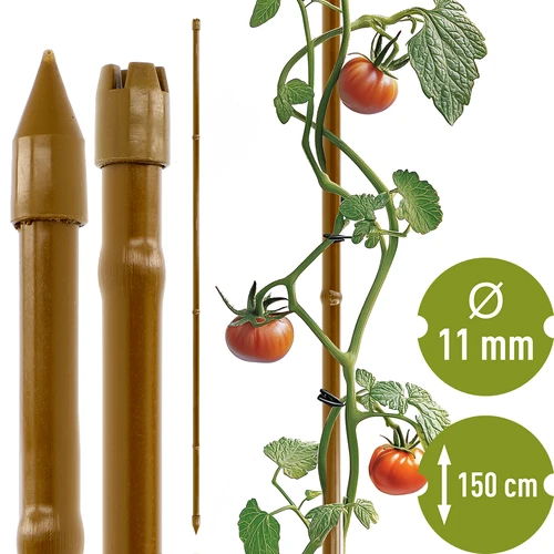 Стоманен кол с покритие във форма на бамбук, 150 cm x 11mm