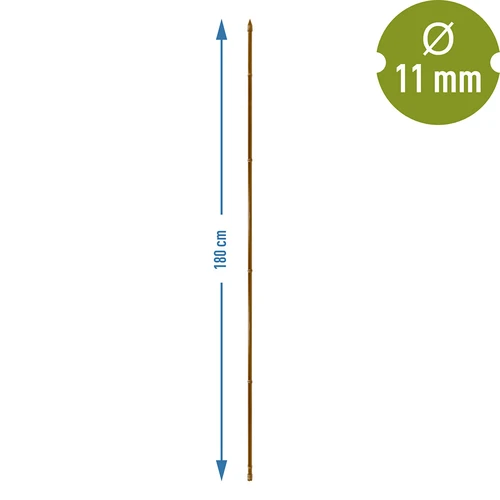 Стоманен кол с покритие във форма на бамбук, 180 см x 11 мм - 3