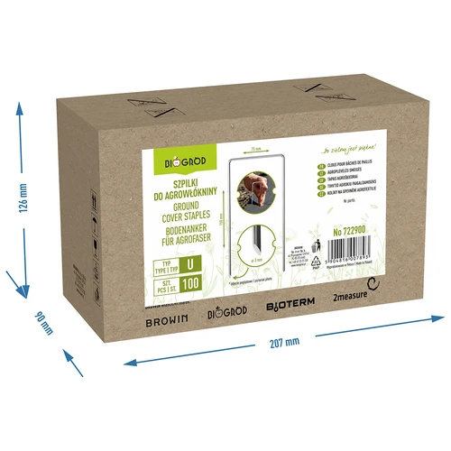 Стоманени U-образни шпилки за агротекстил – 100 бр. - 8