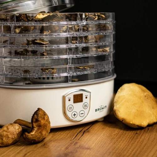 Сушилня за гъби, плодове, зеленчуци и билки с регулиране на температурата, 240W, прозрачна - 14