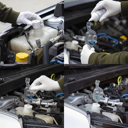 Тестер на гарнитурата на цилиндровата глава - 6 адаптера, 100 мл реактивна течност - 5