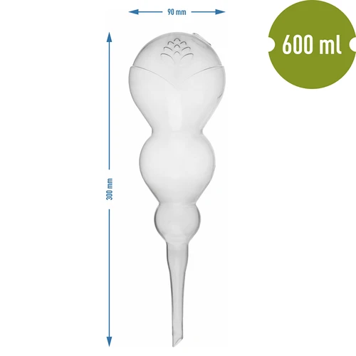 Тройна (трикамерна) поливна топка, прозрачна, безцветна, 600 ml - 5