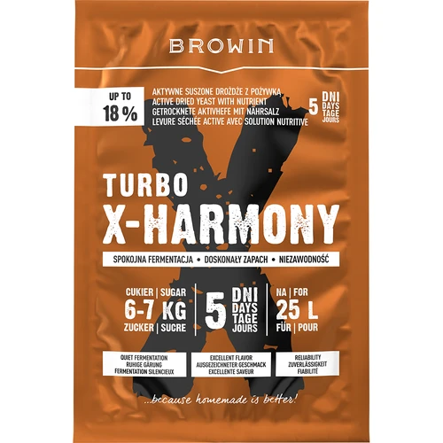 Турбо дрожди X-Harmony 18%, 25 L, 138 g