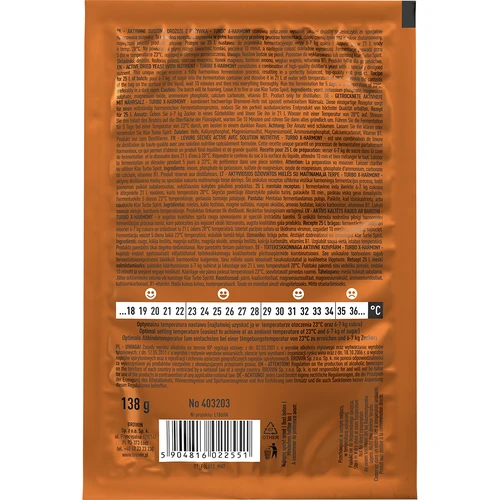 Турбо дрожди X-Harmony 18%, 25 L, 138 g - 2