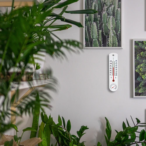 Универсален бял термометър с хигрометър (-20°C до +50°C) 25 см - 5