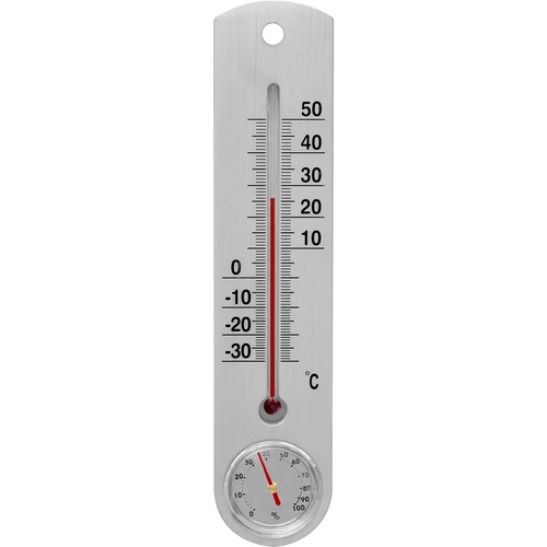 Универсален сребърен термометър с хигрометър (-30°C до +50°C) 25 см  - 1 