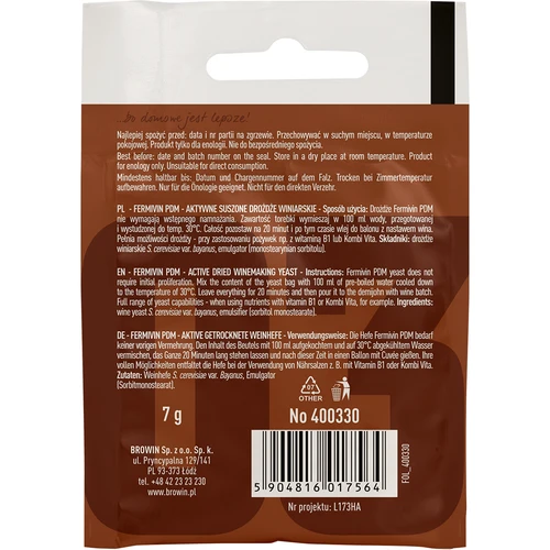 Винени дрожди Fermivin PDM, 7 g - 2