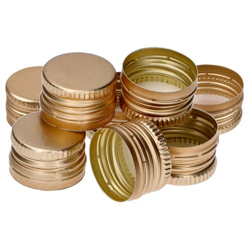 Винтова капачка за бутилки фи 28/18 - златна - 8 бр.