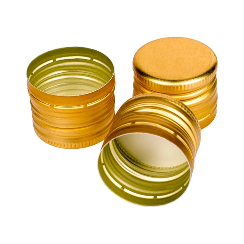 Винтова капачка за бутилки фи 31,5/24 - златна - 6 бр.