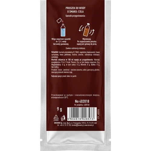 VSYPTO с вкус на кола - ароматизиран прах за вода, 9 g - 3