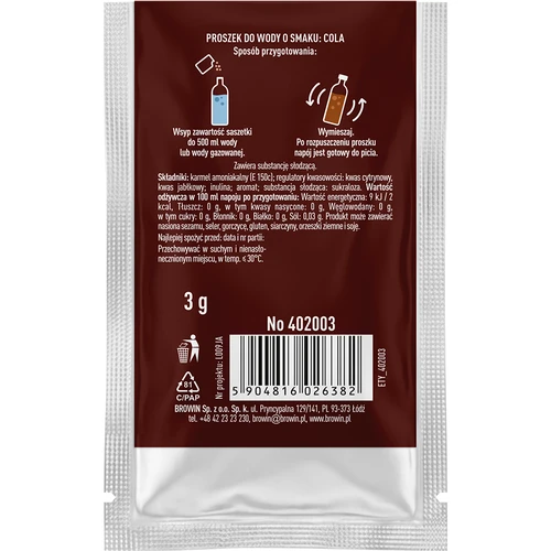 VSYPTO с вкус на кола – ароматизиращ прах за вода, 3 g - 3