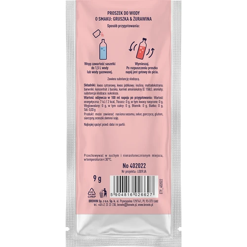 VSYPTO с вкус на круша и червена боровинка, 9 g - 3