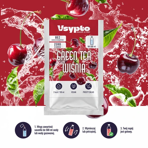 VSYPTO със вкус Зелен чай & Вишна, 3g - 5