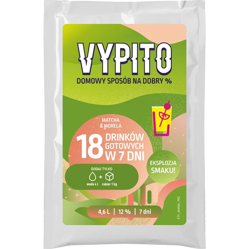 VYPITO 12%, саше за 18 коктейла - Матча-Кайсия, 126g