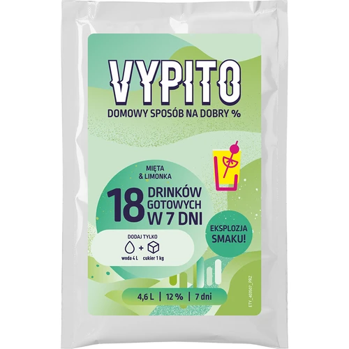 VYPITO 12%, саше за 18 напитки – Мента-Лайм, 126 г
