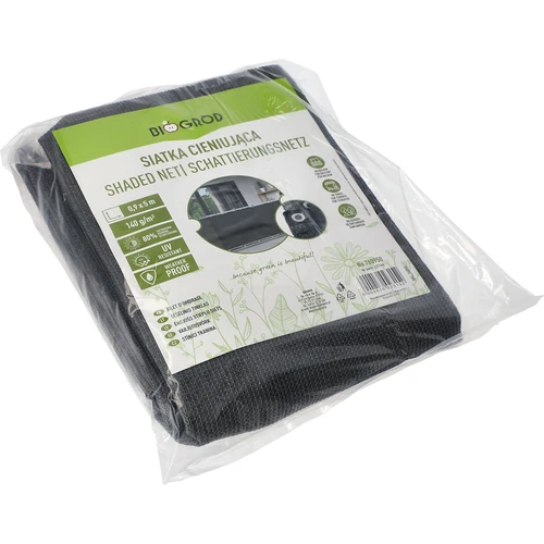 Засенчваща мрежа (80%, 140 г/м²) 0,9x5 м, графитена - 2