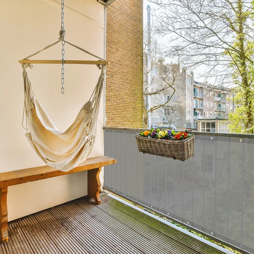 Засенчваща мрежа (80%, 140 г/м²) 0,9x5 м, графитена - 9