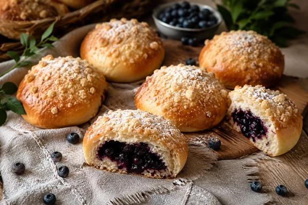 Домашни боровинкови питки - меки, пухкави и пълни с боровинки!