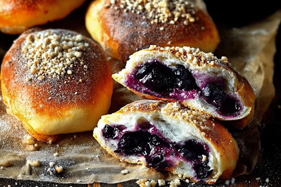 Домашни боровинкови питки - меки, пухкави и пълни с боровинки!